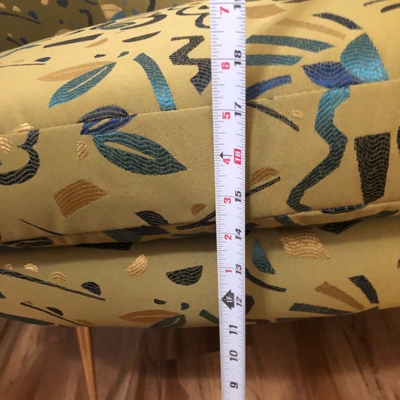 West Elm Phoebe Mid Century Modern Chairs With Metal Legs - Pair - Picture 10 of 15